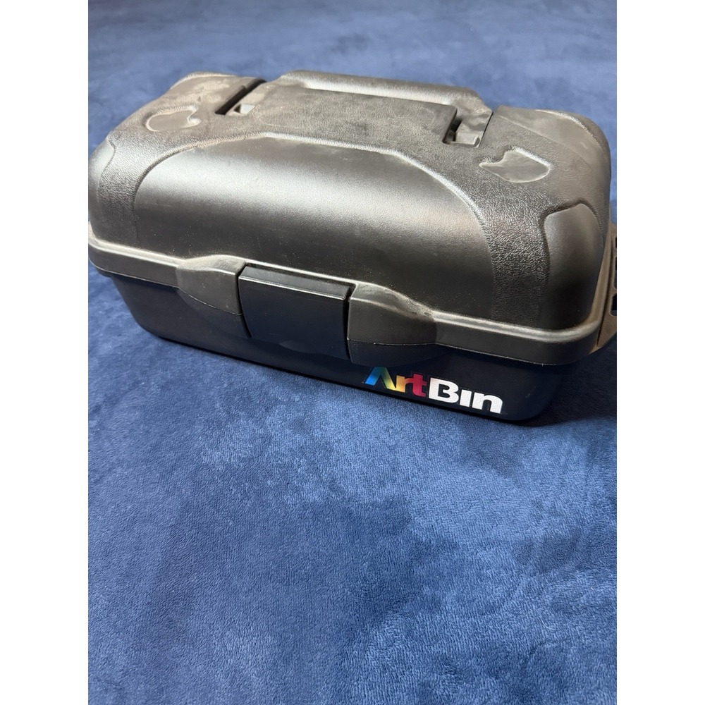 ArtBin Black Plastic Portable Art Supply Storage Case Toolbox Organizer Handle